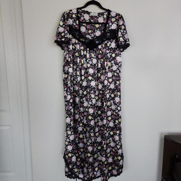 Vintage Christian Dior Floral Sleep Gown - Picture 1 of 7